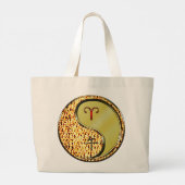 Ram & Metaal Paard Grote Tote Bag (Achterkant)