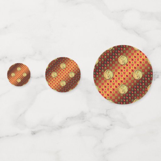 Ram & Metal Paard Tafel Confetti (Achterkanten)