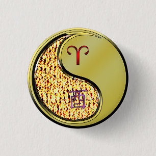 Ram & metalen haan ronde button 3,2 cm