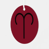 Ram Metalen Ornament (Voorkant links)