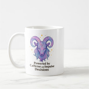 Ram Mug – Aangedreven door Caffeïne en Impulsieve  Koffiemok