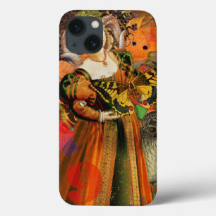 Ram Orange Vrouw: Gotische Ram Antieke Kunst Colla iPhone 13 Hoesje