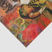 Ram Orange Vrouw: Gotische Ram Antieke Kunst Colla Tissuepapier (Detail)