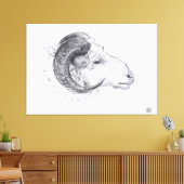 RAM - Originele tekening - Canvas Print (Insitu (Woonkamer))