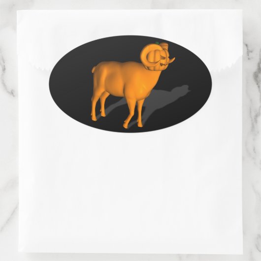 Ram Ovale Sticker (Tas)