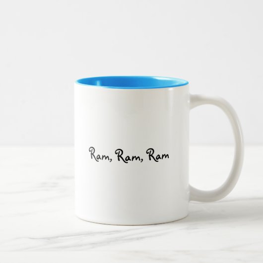 Ram Ram Ram-beker Tweekleurige Koffiemok (Rechts)