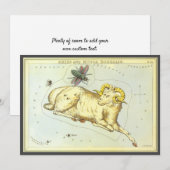 Ram Ram,  sterrenbeeld, Urania's Mirror Kaart (Voorkant / Achterkant)