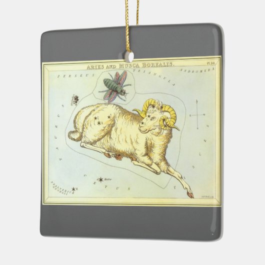 Ram Ram,  sterrenbeeld, Urania's Mirror Keramisch Ornament (Links)