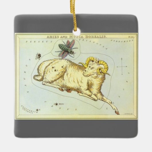 Ram Ram,  sterrenbeeld, Urania's Mirror Keramisch Ornament (Voorkant)