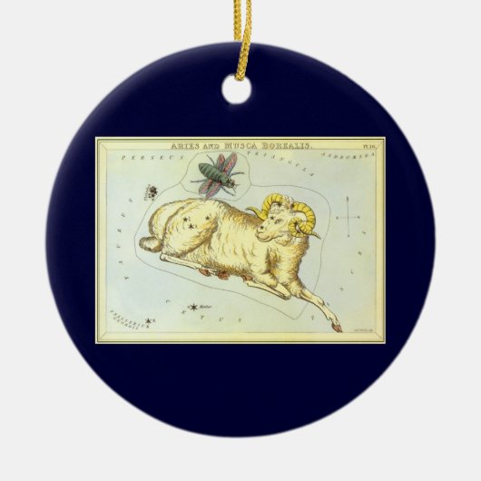 Ram Ram, sterrenbeeld, Urania's Mirror Keramisch Ornament (Voorkant)