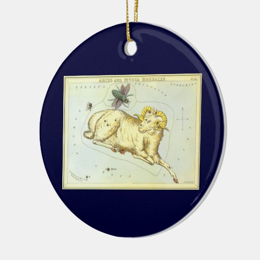 Ram Ram,  sterrenbeeld, Urania's Mirror Keramisch Ornament (Links)