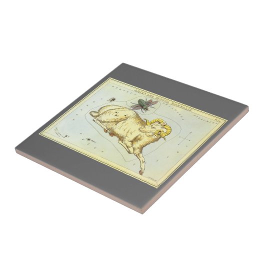 Ram Ram,  sterrenbeeld, Urania's Mirror Tegeltje (Zijkant)