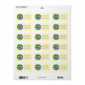 Ram Ram sterteken regenboog naam tag cadeau Label (Full Sheet)