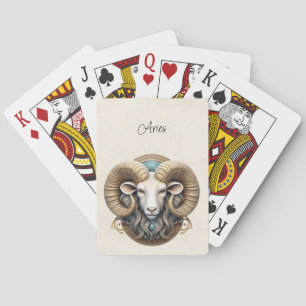 Ram Ram Zodiac Minimalist Pokerkaarten