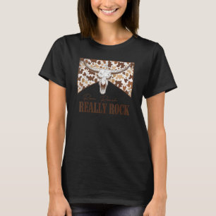 Ram Ranch Echt Rock Leopard Bull Skull Land T-shirt