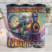 Ram rijdt met de gekke trein thermosbeker