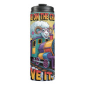 Ram rijdt met de gekke trein thermosbeker (Voorkant)