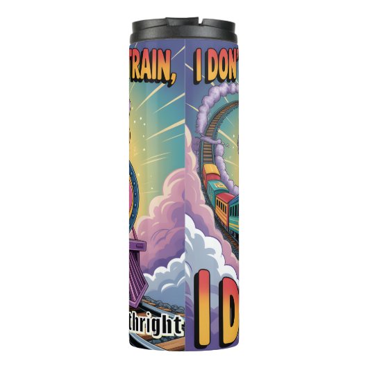 Ram rijdt met de gekke trein thermosbeker (Achterkant)