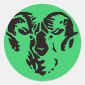 Ram Ronde Sticker (Voorkant)