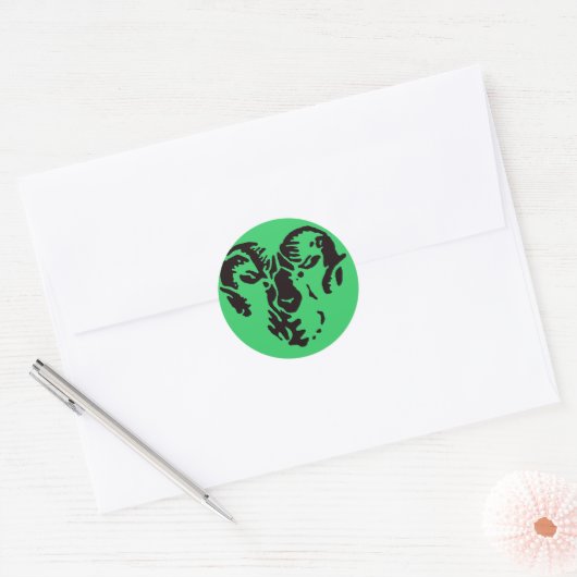 Ram Ronde Sticker (Envelop)