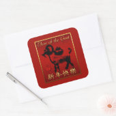 Ram Schaap Geit Jaar Chinees Groet Vierkante Stick Vierkante Sticker (Envelop)