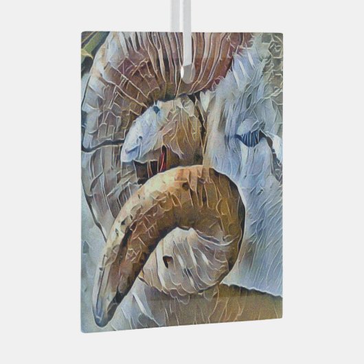 RAM SCHAPENDIER BOERDERIJ GLAS ORNAMENT (Voorkant Rechts)