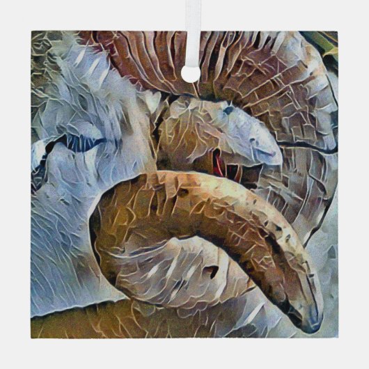 RAM SCHAPENDIER BOERDERIJ GLAS ORNAMENT (Achterkant)