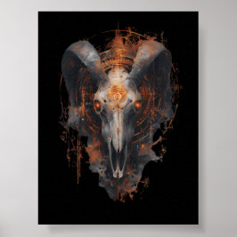 Ram Schedel Occulte Steampunk Donkere Kunst Poster