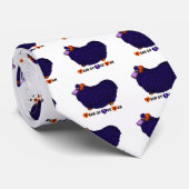 Ram Sheep Goat Lunar Year in Paars Stropdas (Opgerold)