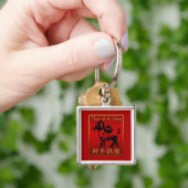 Ram Sheep Goat Year Chinese Greeting Square Key C Sleutelhanger (Hand)