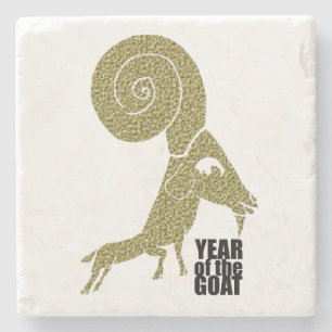 Ram Sheep Goat Year Chinese Zodiastone Onderzetter