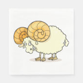 Ram Sheep Paper Napkins Servet (Voorkant)