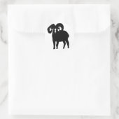Ram Silhouet Ronde Sticker (Tas)