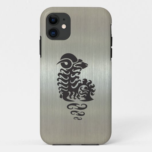 Ram Silhouette met metallisch effect Case-Mate iPhone Case (Achterkant)
