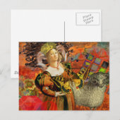 Ram Sinaasappel Vrouw: Gotische Ram Antiek Art Col Briefkaart (Voorkant / Achterkant)