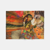 Ram Sinaasappel Vrouw: Gotische Ram Antiek Art Col Fleece Deken (Voorkant (Horizontaal))