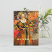 Ram Sinaasappel Vrouw: Gotische Ram Antiek Art Col Kaart (Staand voorkant)