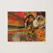 Ram Sinaasappel Vrouw: Gotische Ram Antiek Art Col Legpuzzel (Horizontaal)