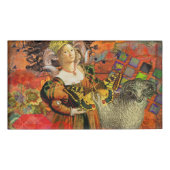 Ram Sinaasappel Vrouw: Gotische Ram Antiek Art Col Naambadge (Voorkant)