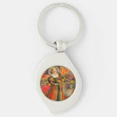 Ram Sinaasappel Vrouw: Gotische Ram Antiek Art Col Sleutelhanger (Voorkant)