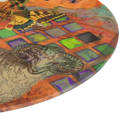 Ram Sinaasappel Vrouw: Gotische Ram Antiek Art Col Snijplank (Hoek)