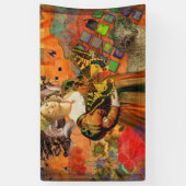 Ram Sinaasappel Vrouw: Gotische Ram Antiek Art Col Spandoek (Verticaal)