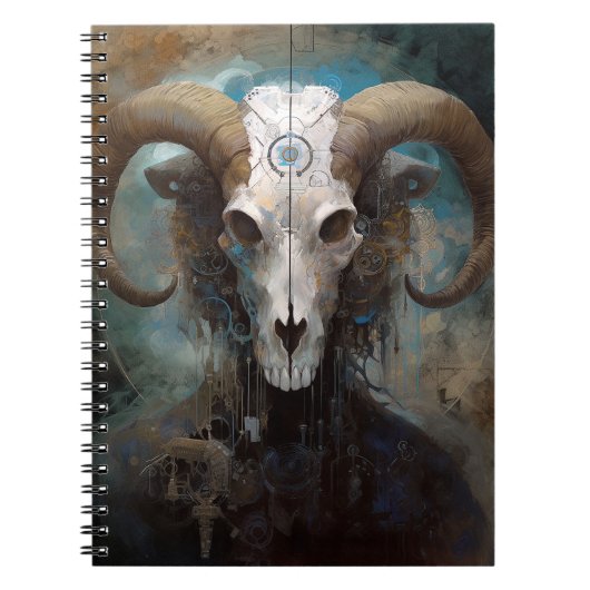 Ram Skull Surreal Fantasy Art Notitieboek (Voorkant)