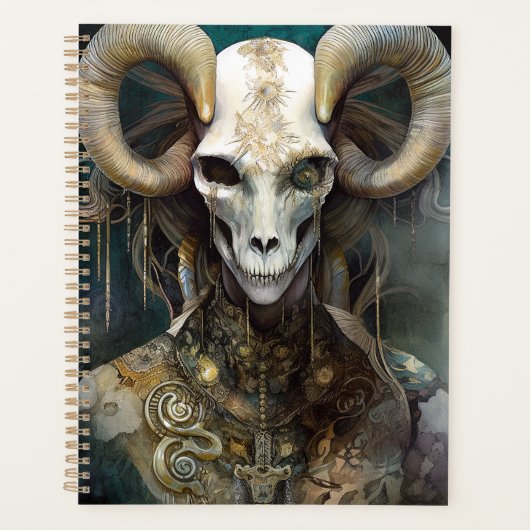 Ram Skull Surreal Fantasy Art Planner (Voorkant)