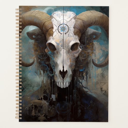 Ram Skull Surreal Fantasy Art Planner (Voorkant)
