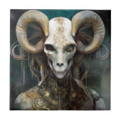 Ram Skull Surreal Fantasy Art Tegeltje (Voorkant)