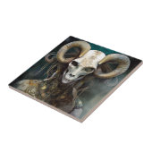 Ram Skull Surreal Fantasy Art Tegeltje (Zijkant)