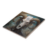 Ram Skull Surreal Fantasy Art Tegeltje (Zijkant)