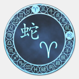 Ram/slang Ronde Sticker