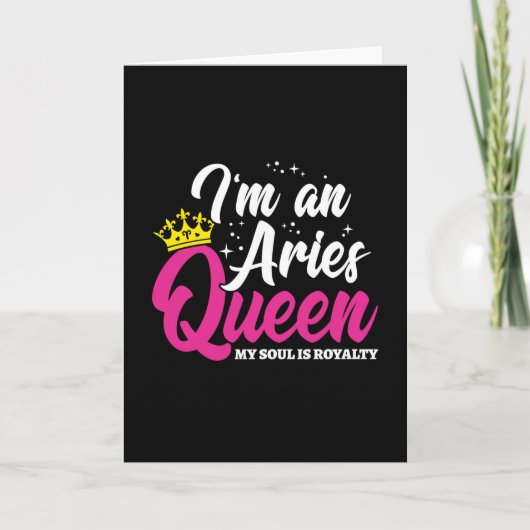 Ram Sterfdag Koningin Astrologie Sterrenbeeld Maar Kaart (Voorkant)